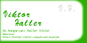 viktor haller business card